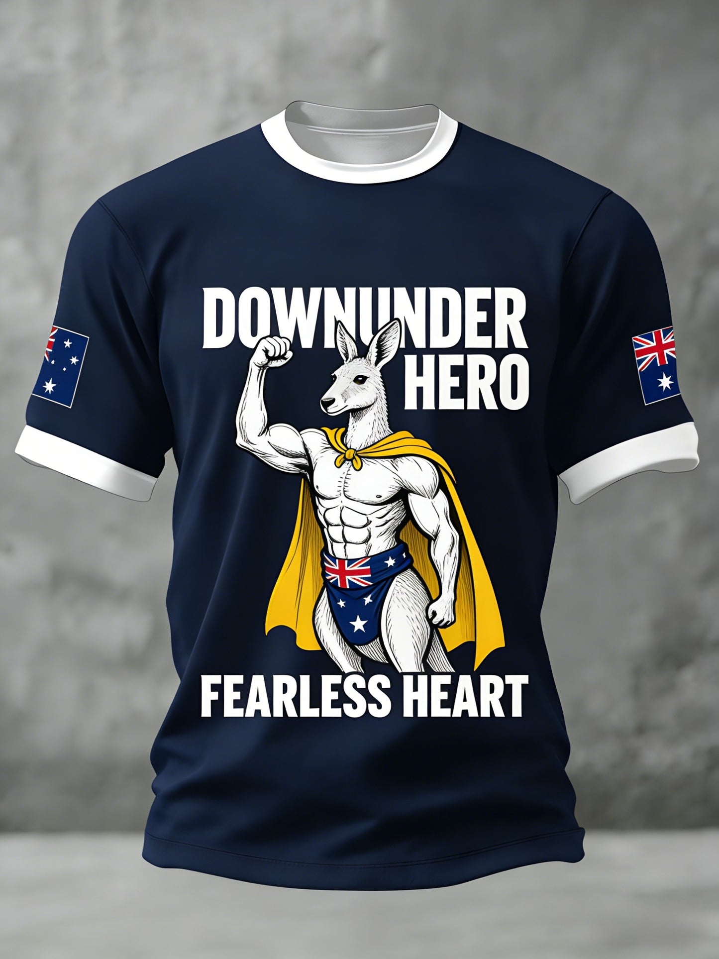 Men's AU Flag Proud Printed T-shirt