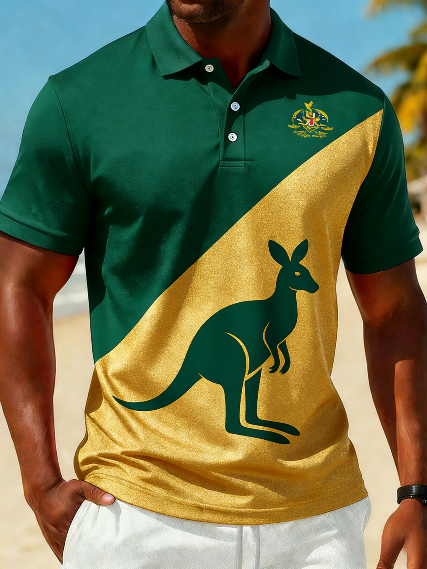 Men's Vintage Australian Holiday Casual Comfortable Short Sleeve Top