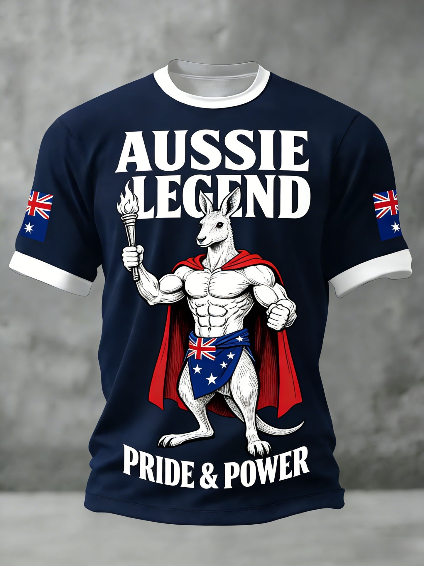 Men's AU Flag Proud Printed T-shirt