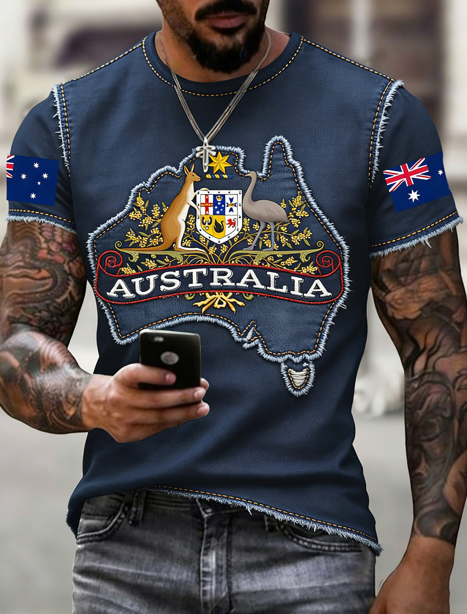 Men's Retro Australian Holiday Casual Fashion T-shirt