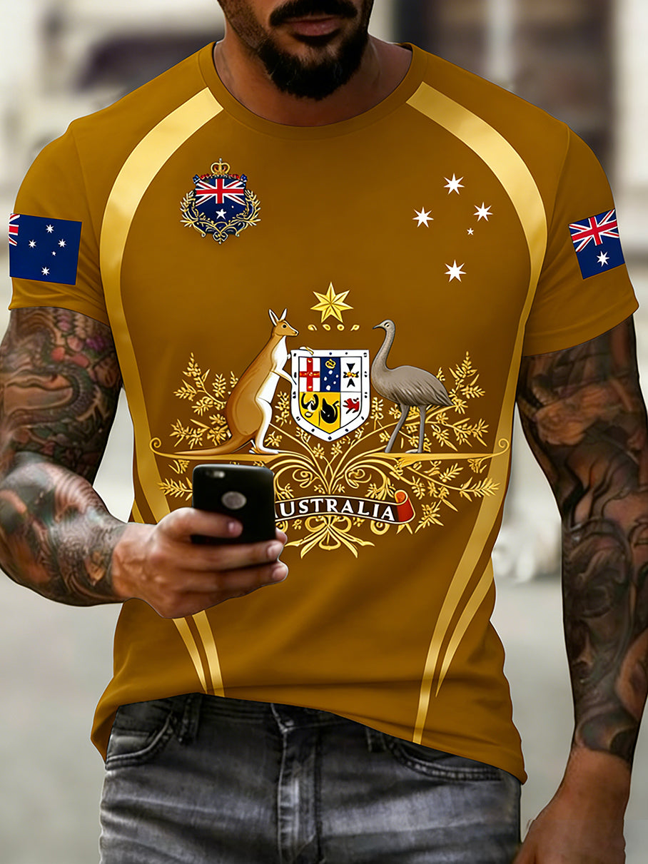 Men's Retro Australian Holiday Casual Fashion T-shirt