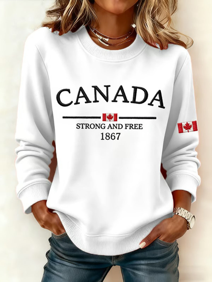 Women's Canada Print Casual Sweatshirt