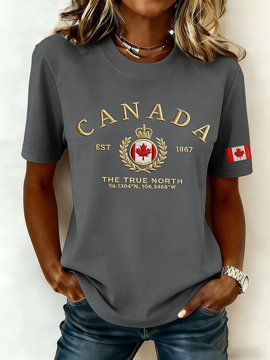 Women's Canada Print Casual T-Shirt