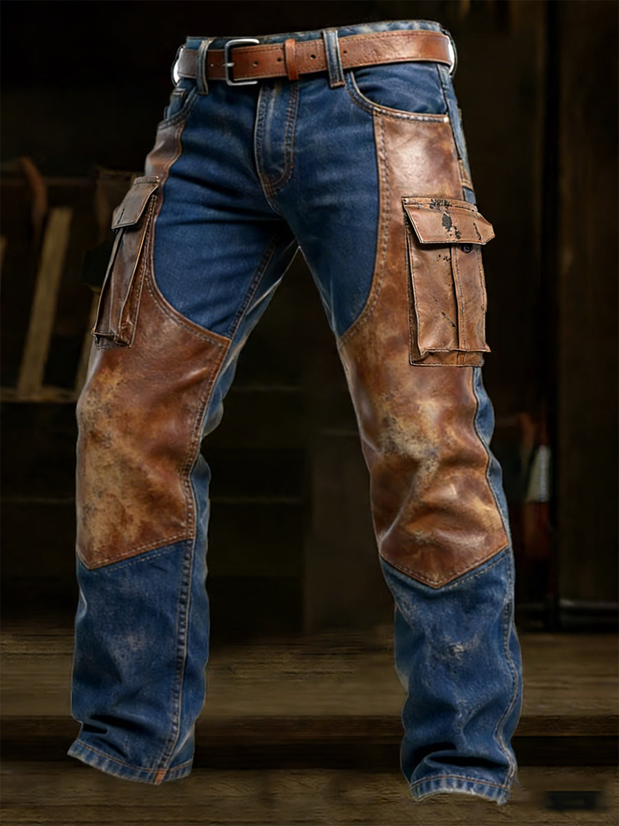 Men's Retro Business Style Casual Work Trousers