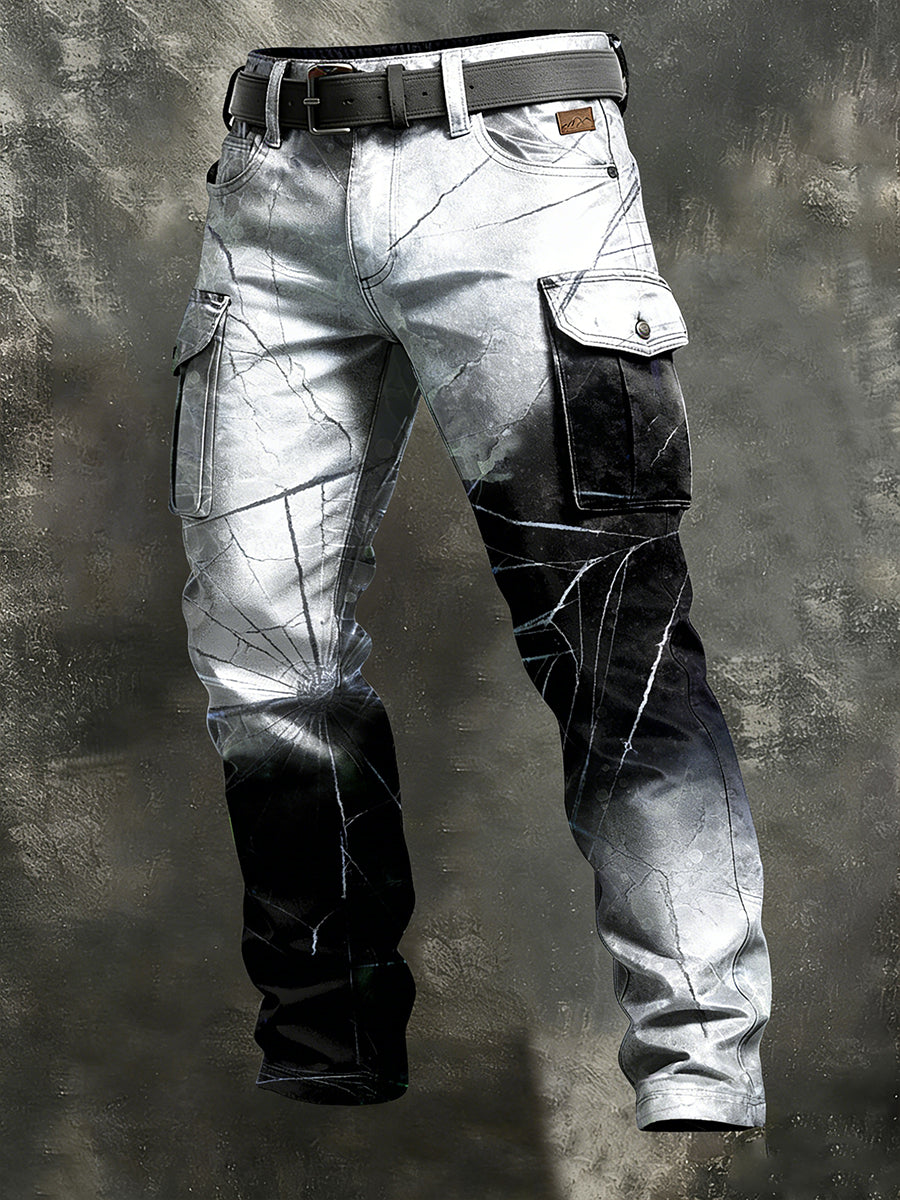 Men's Retro Business Style Casual Work Trousers