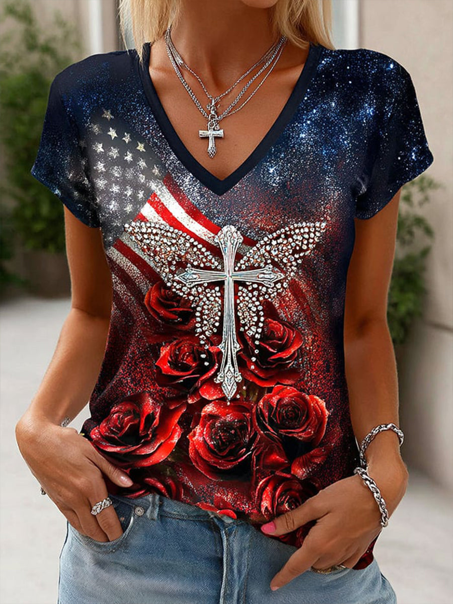 Women's American souvenir T-shirt