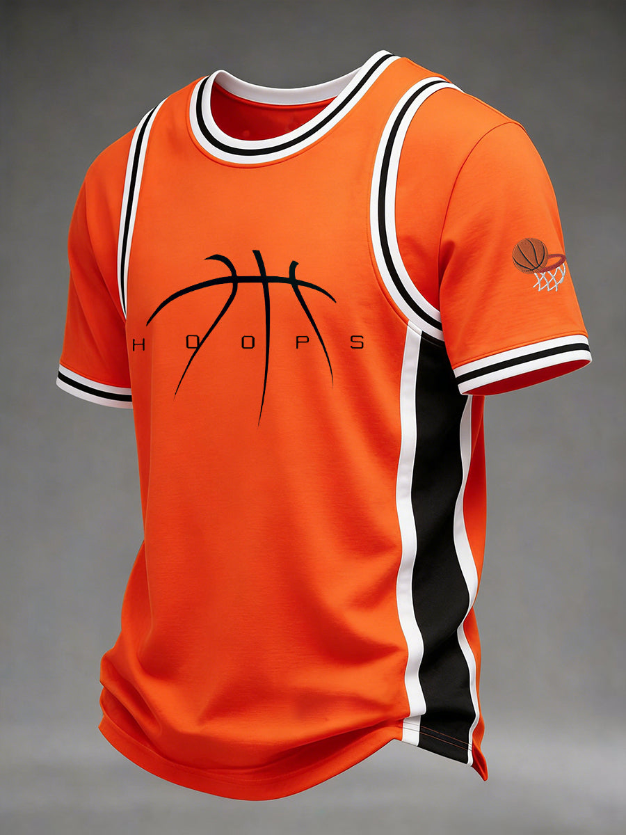 Men's March Madness Basketball Lovers Casual T-shirt