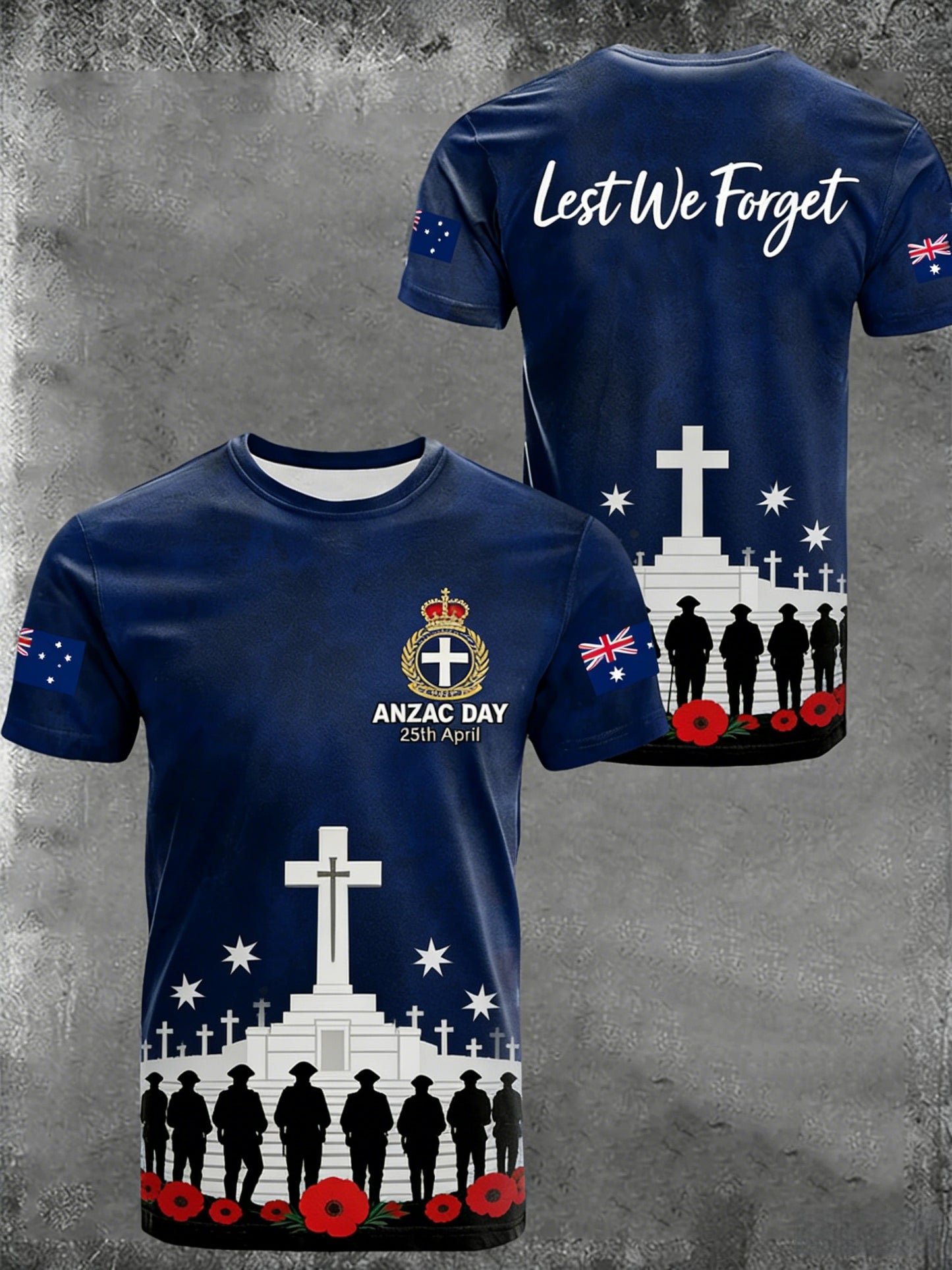 Men's Australia Anzac Day Lest We Forget Short-Sleeve T-Shirt