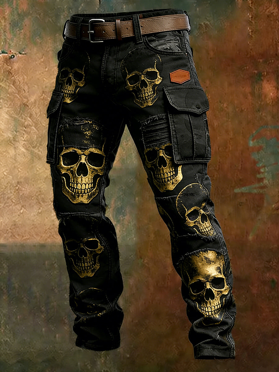 Men's Retro Business Style Casual Work Trousers