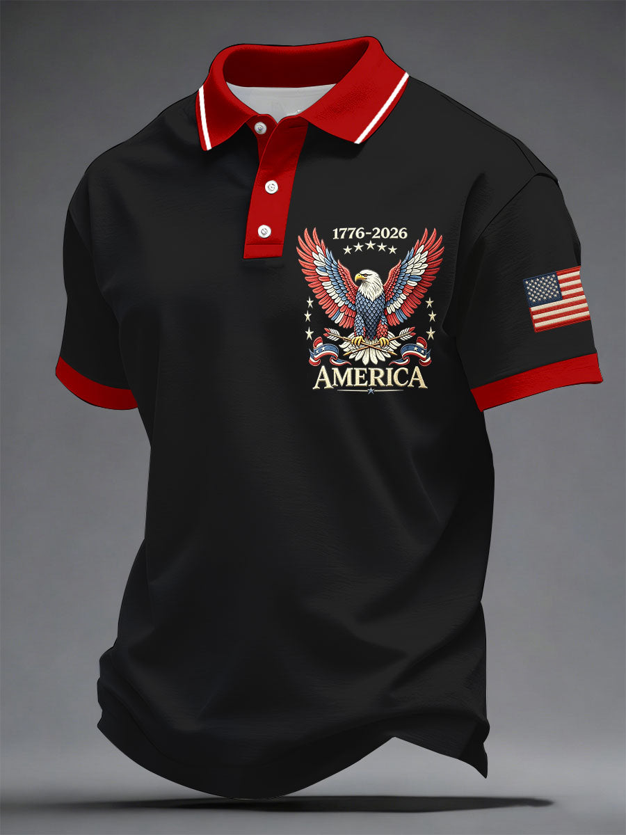 Men's USA 1776-2026 Printed Casual Top