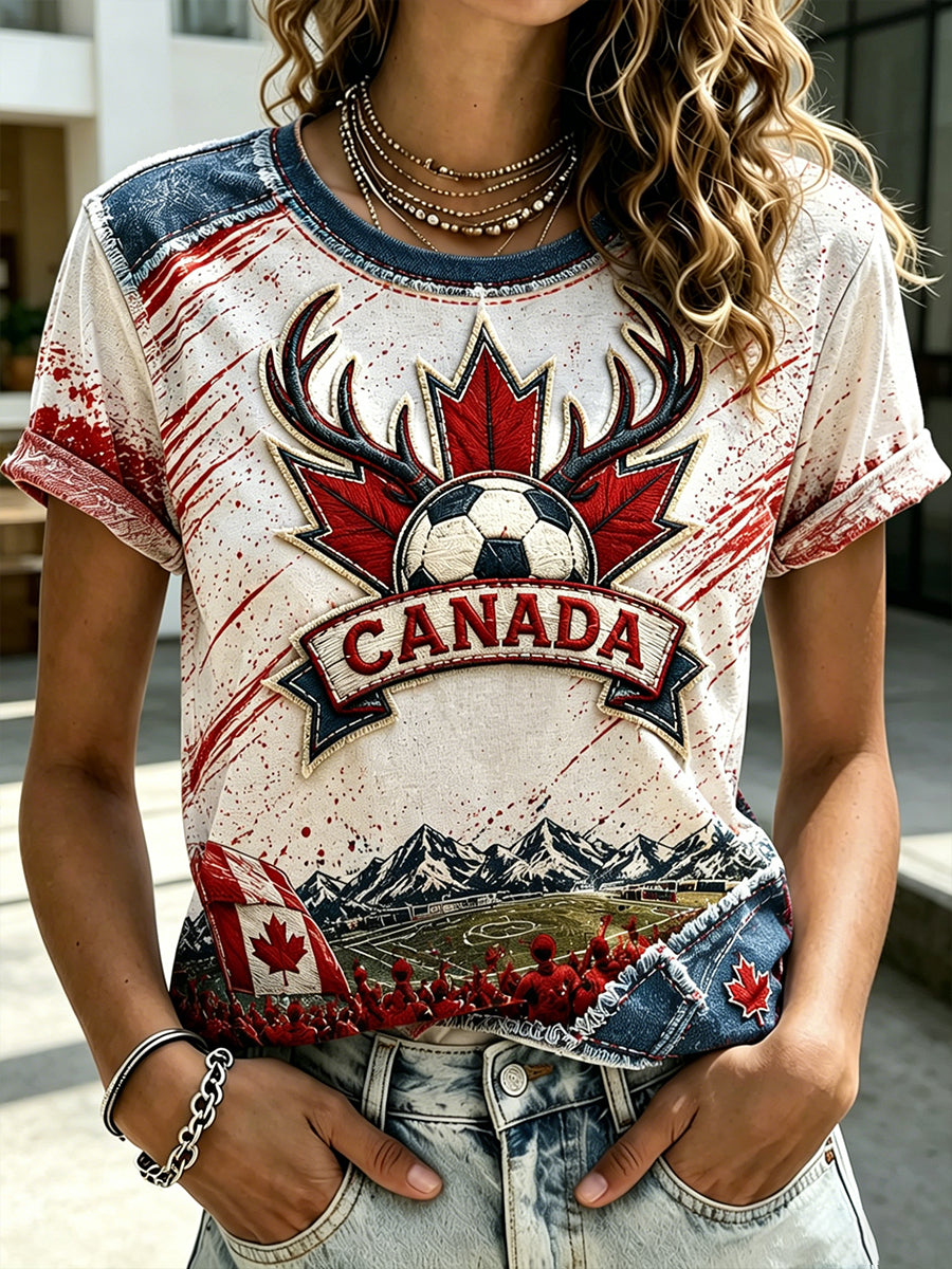 Women's Canada Football Short-Sleeved T-shirt