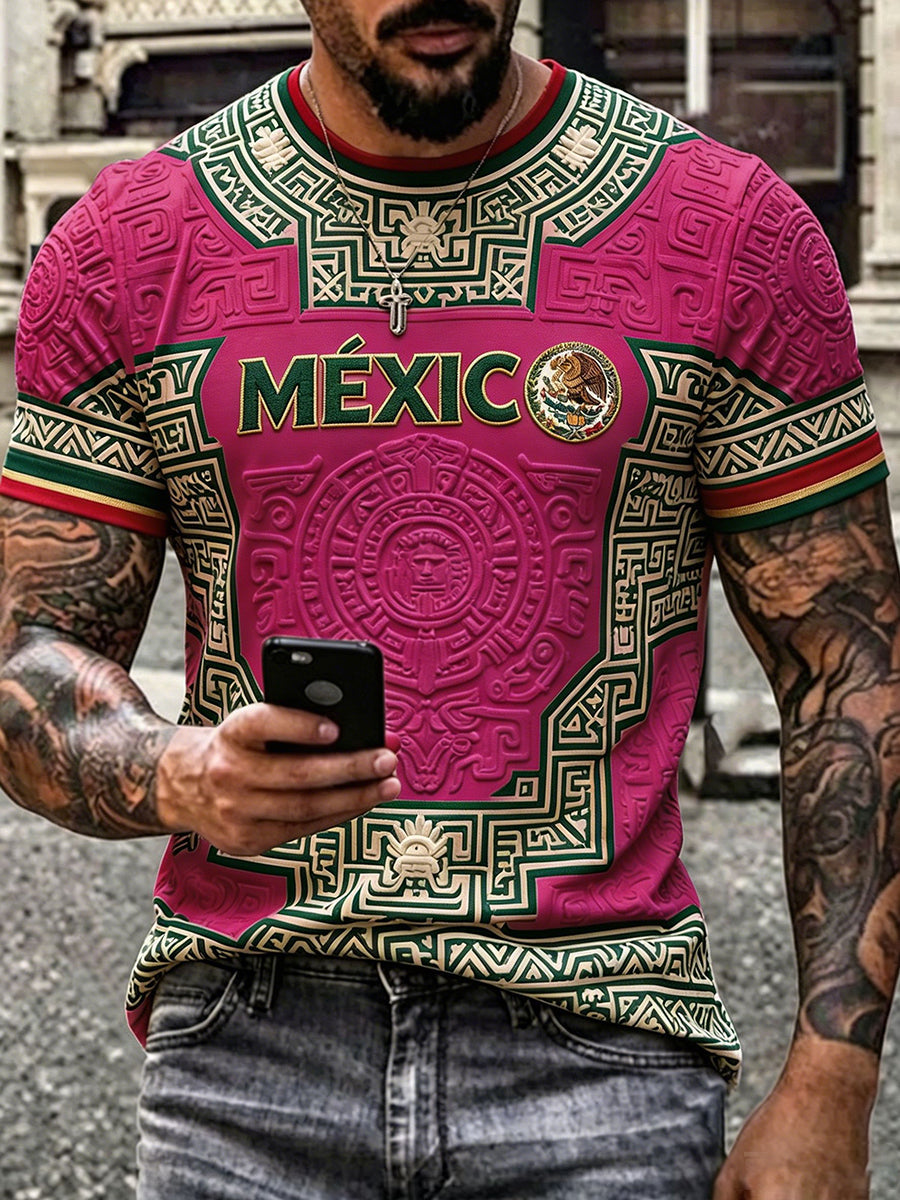 Men's Mexico Proud Art Printed T-shirt