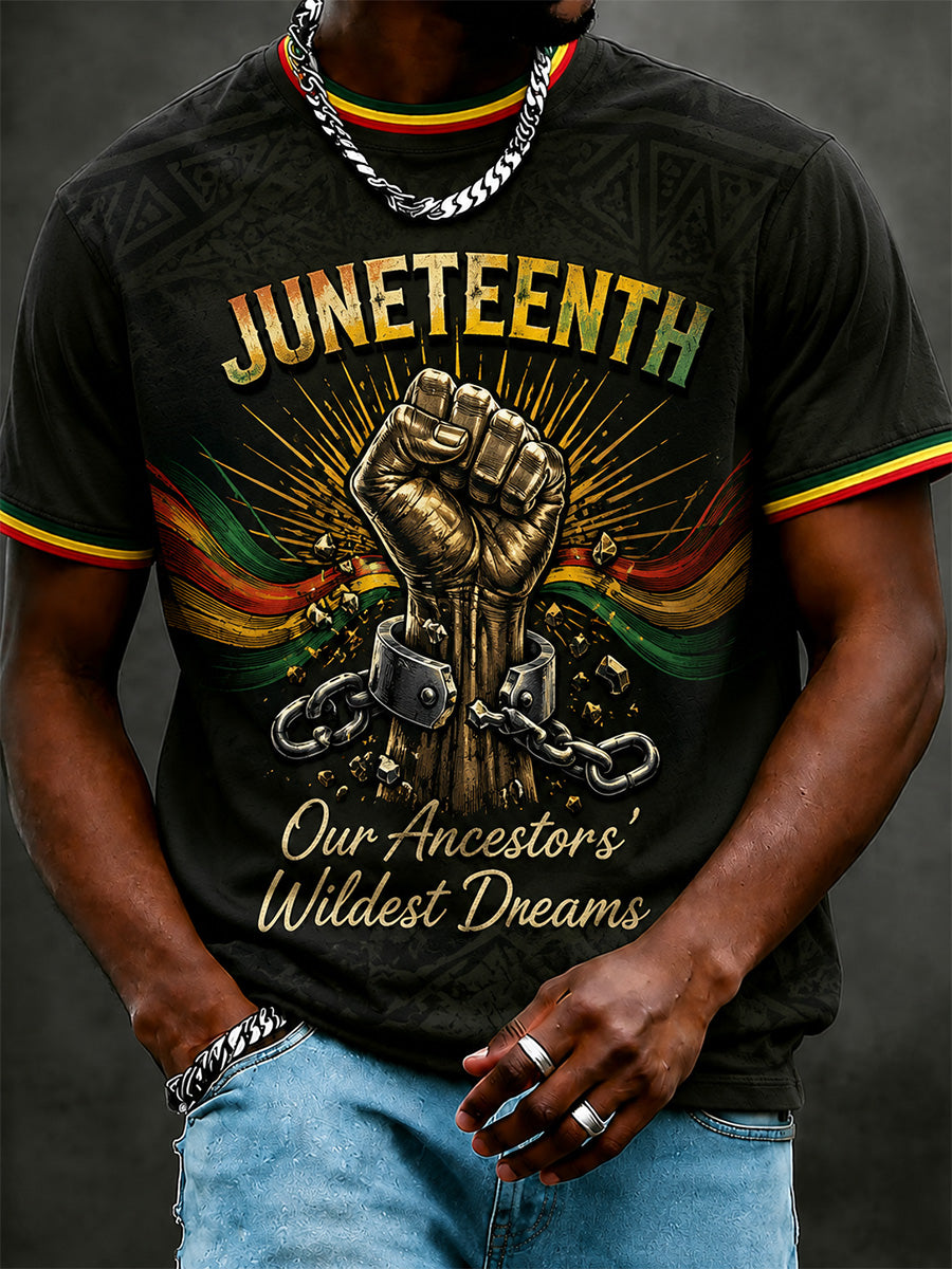 Men's Juneteenth Print Casual Tee