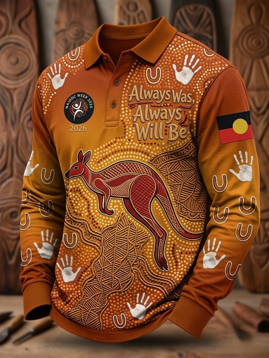 Men's AU Aboriginal Culture Printed polo shirt