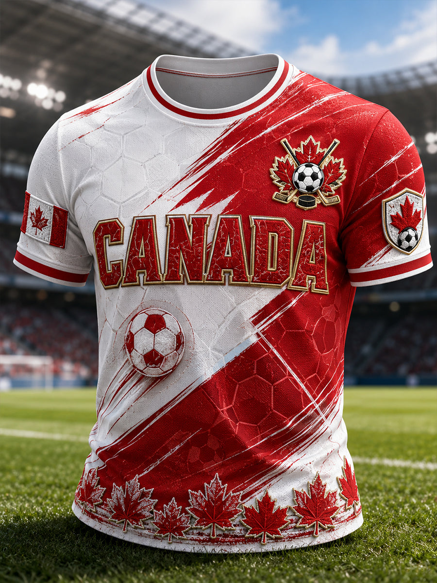 Men's Canada Football Short Sleeves T-Shirt