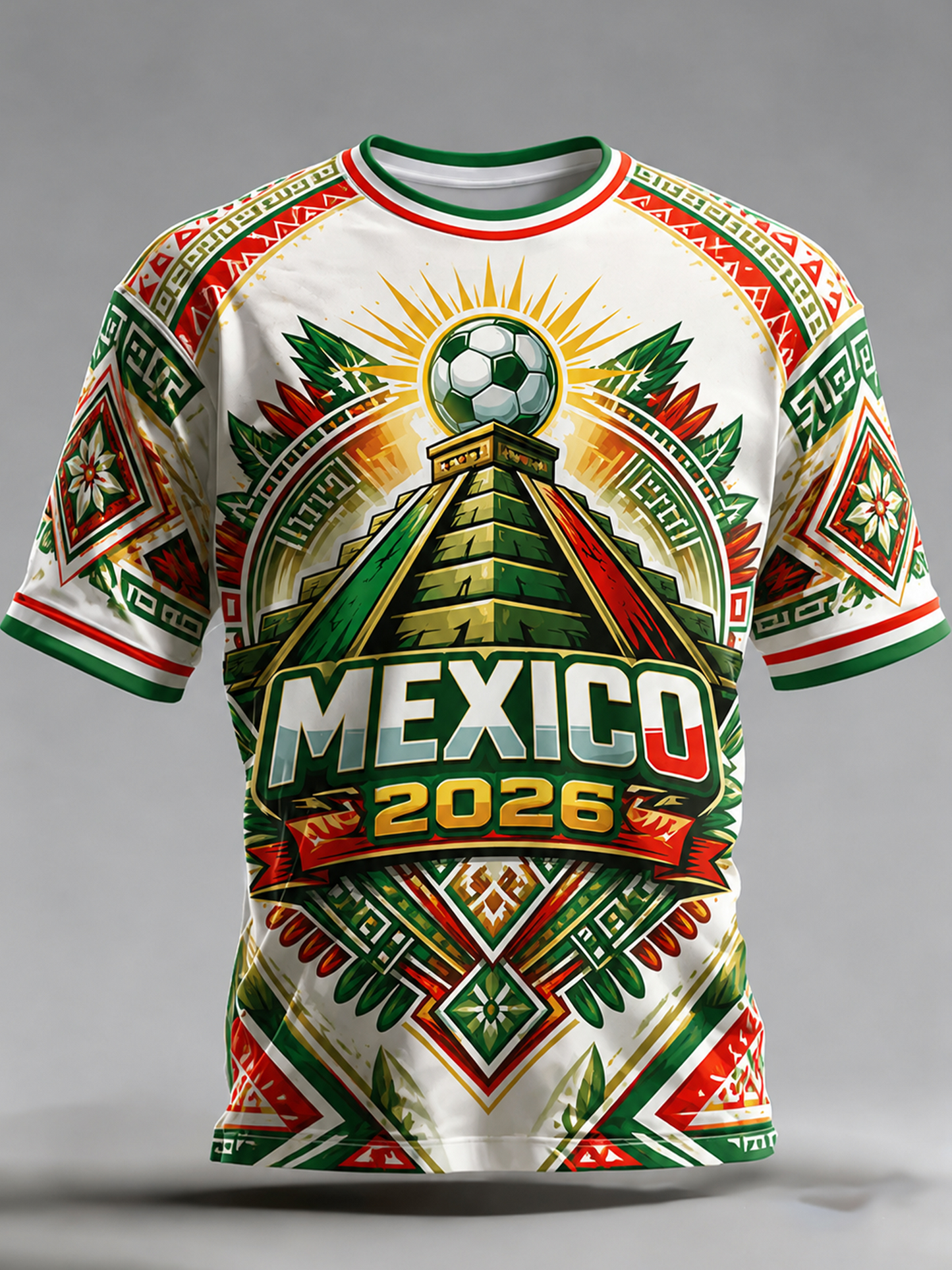 Men's Mexican Football Cheering Element Art Print T-Shirt