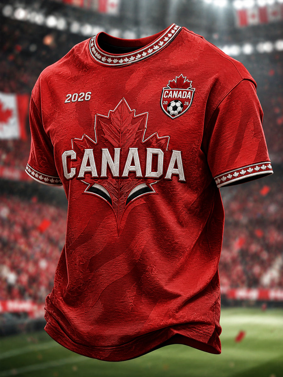 Men's Gift For Football Fans Print Casual Short Sleeve T-Shirt