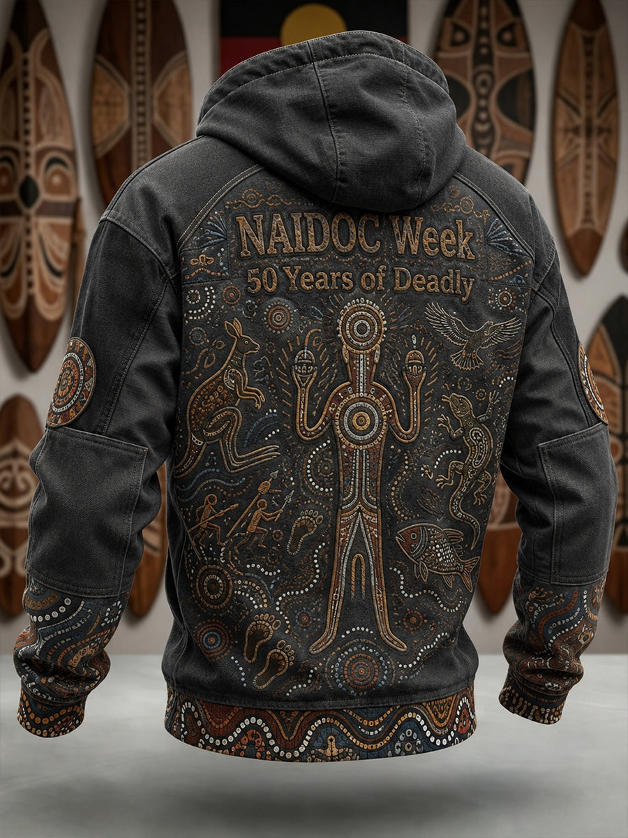 Men's Australia Naidoc Week Oversized Drop-Shoulder Hoodie With Pockets