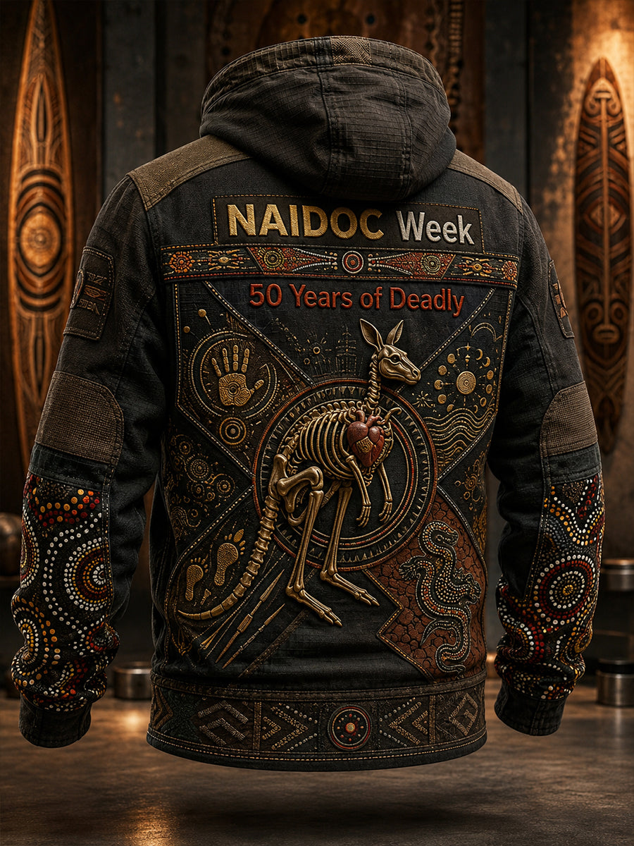 Men's Australia Naidoc Week Oversized Drop-Shoulder Hoodie With Pockets