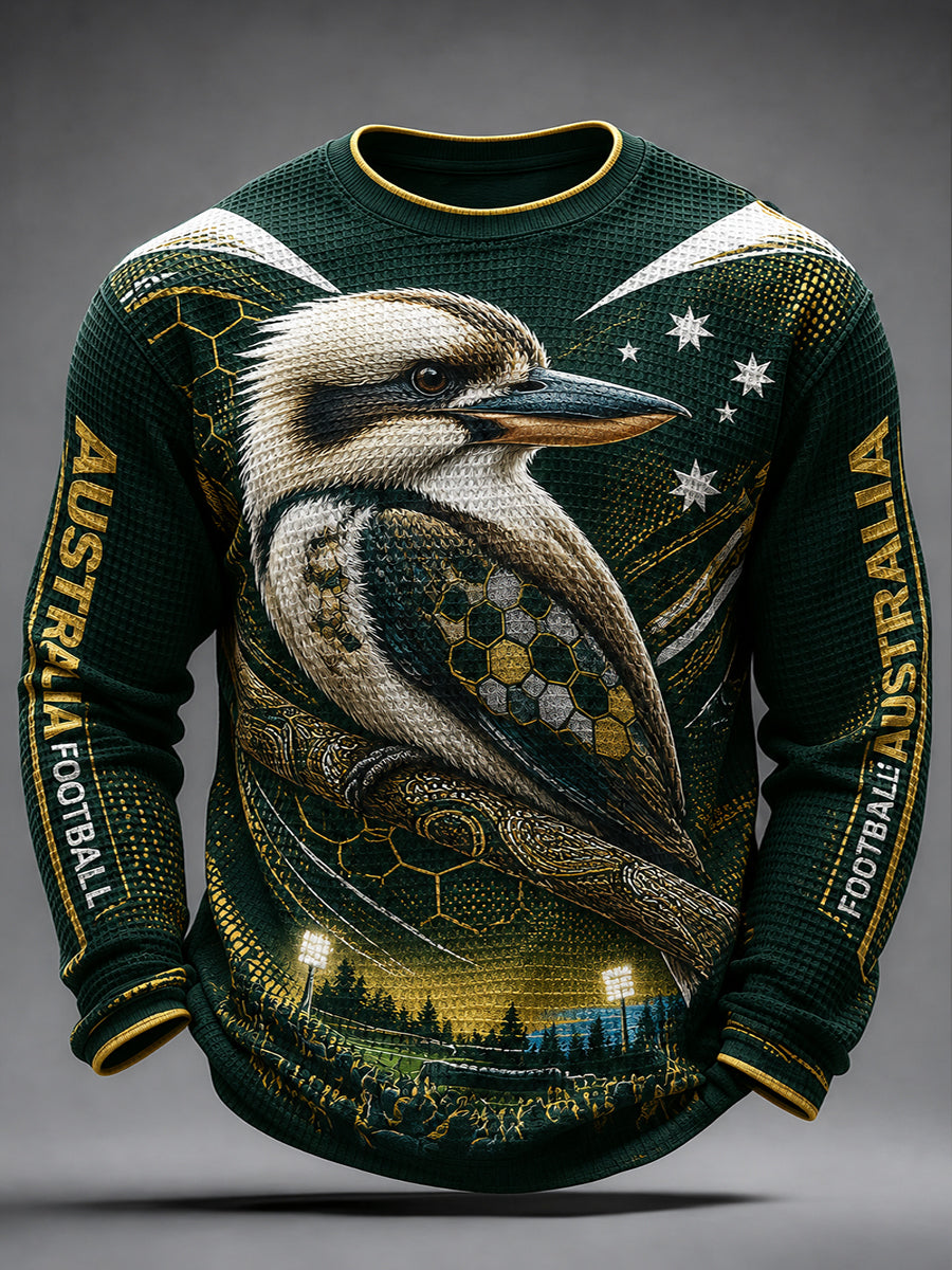 Men's Australia Football Waffle Long Sleeve T-Shirt