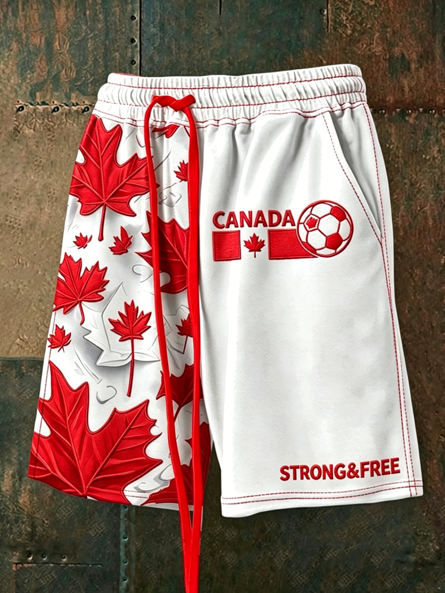 Men's Canada Soccer Drawstring Shorts