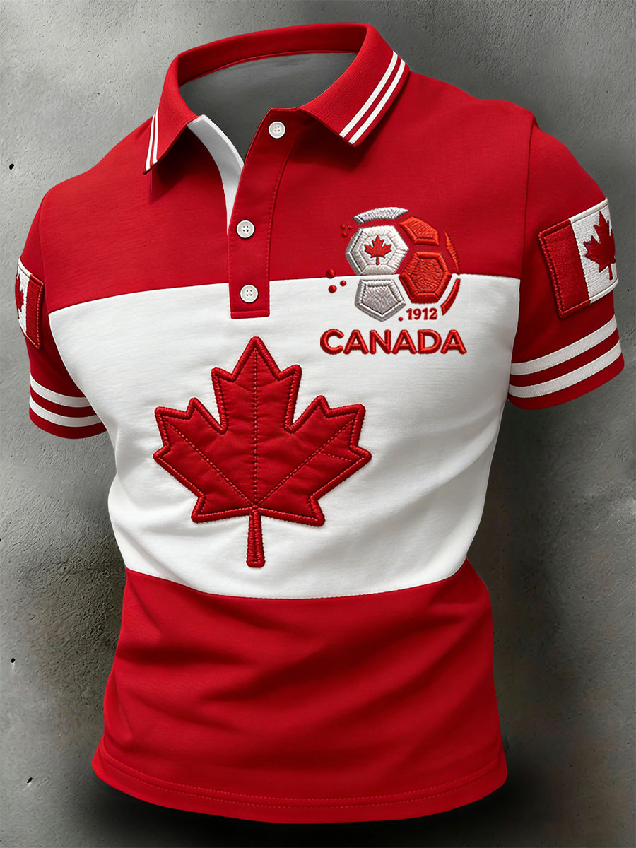 Retro Soccer Fan Casual Art Polo Shirt