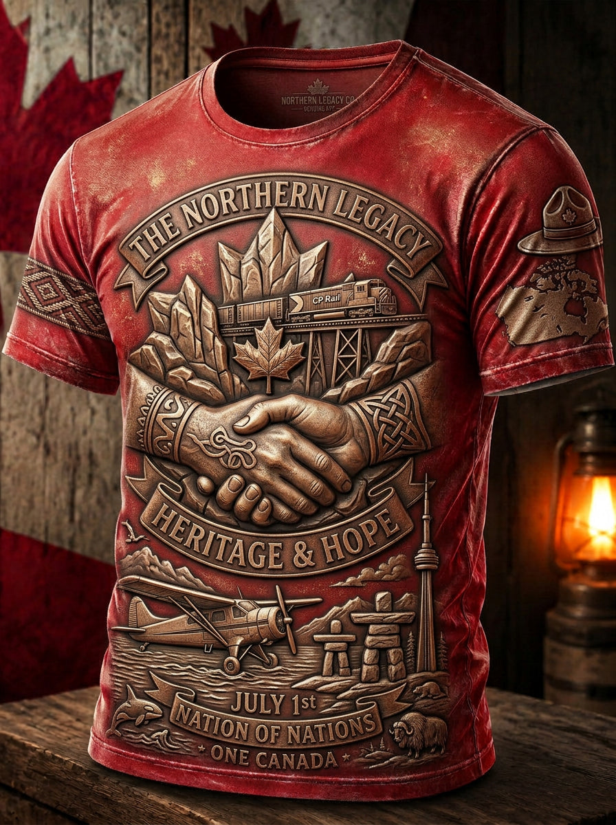Men's Canada Day Casual Printed T-shirt