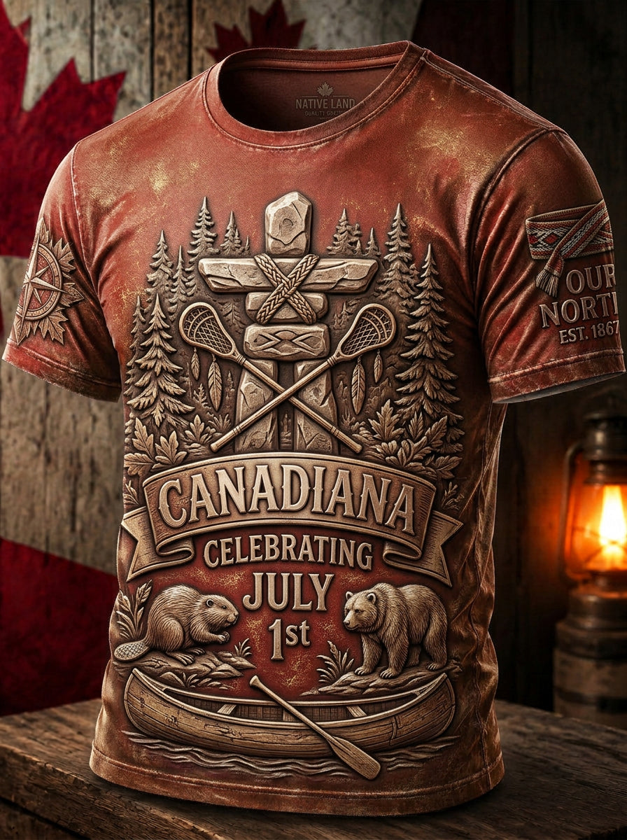 Men's Canada Day Casual Printed T-shirt