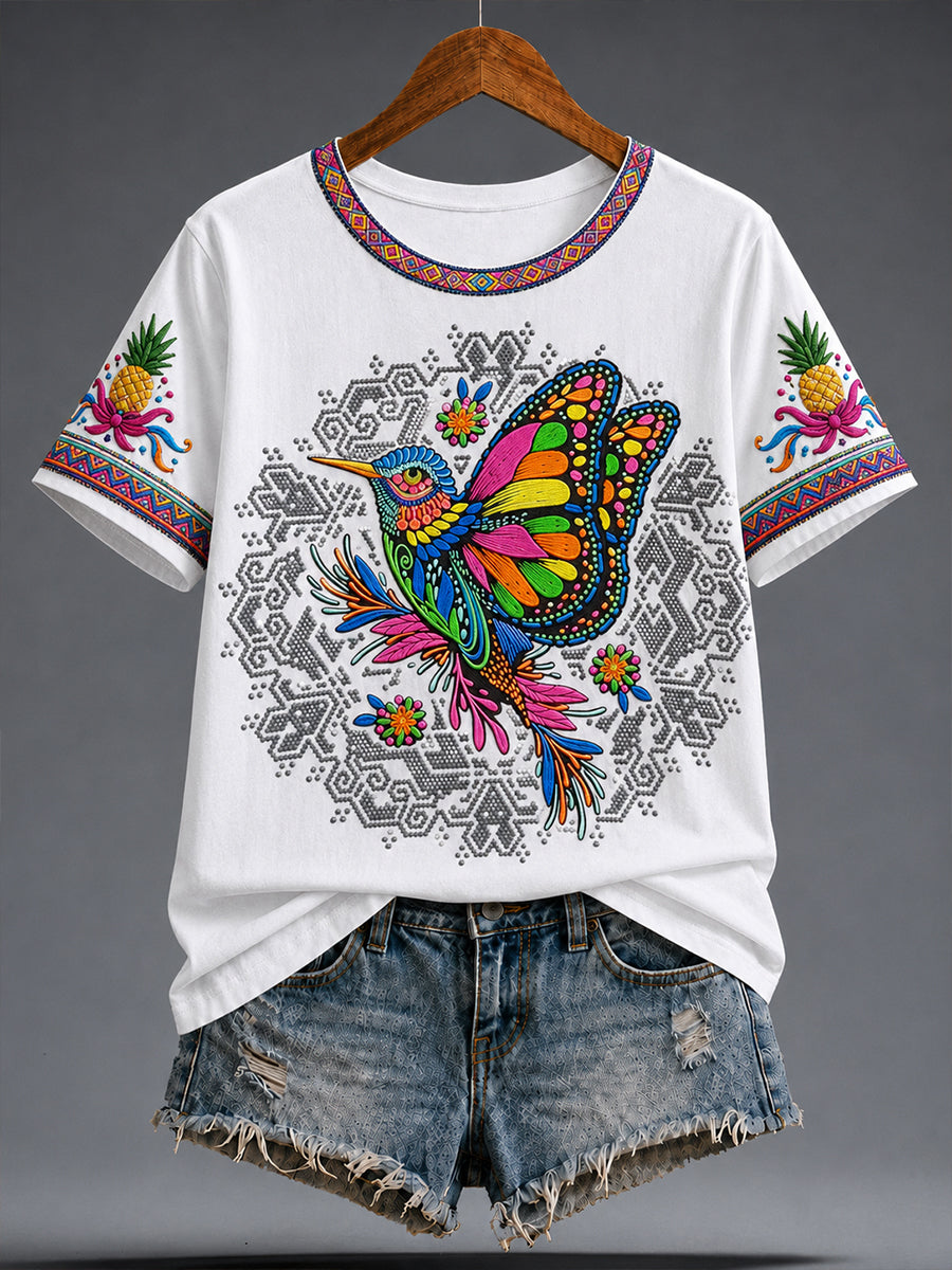 Women's Guelaguetza Mexico Art Printed T-shirt