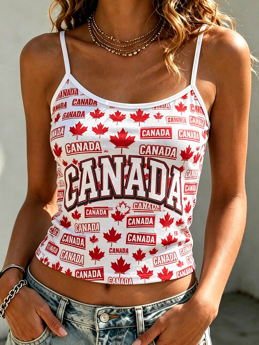 Women's Canadian Soccer Fan Graphic Camisole