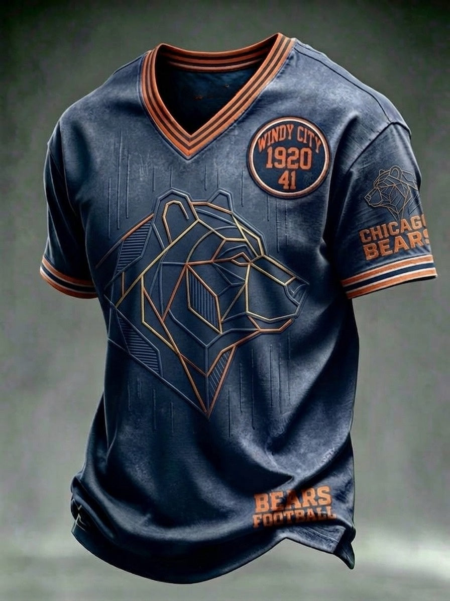 Men's Rugby Chicago Bears Printed Short-Sleeve T-Shirt