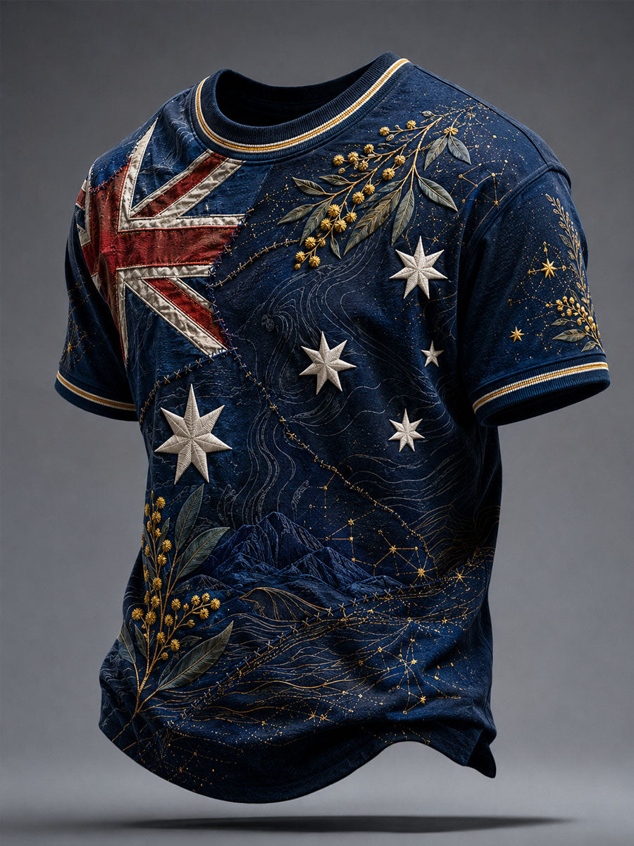 Men's Australia Pride Art Printed T-shirt