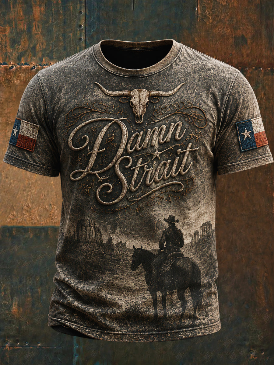 Men's Rustic Western Style Graphic Tee