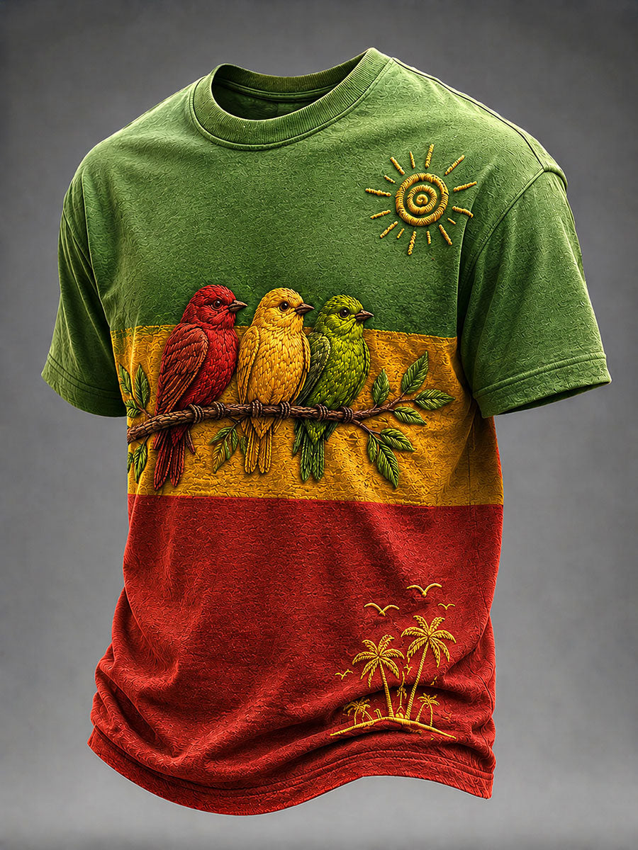 Men's 'Every Little Thing Is Gonna Be Alright' Printed Casual T-Shirt