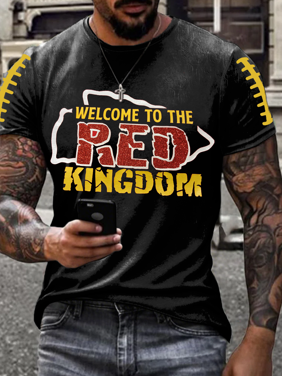 Men's Football Fans Lovers Gameday Casual short sleeves t-shirt