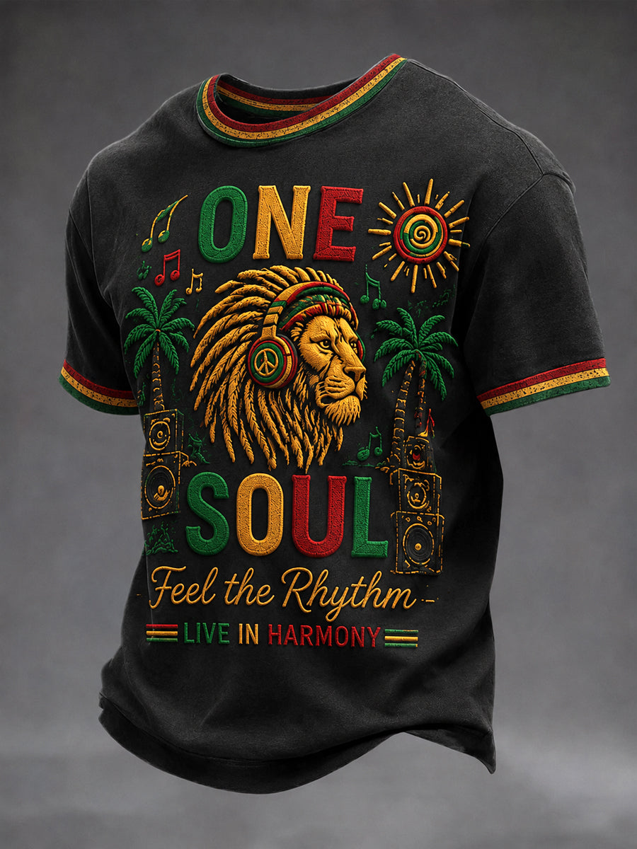 Classic Casual T-Shirt for Retro Reggae Music Fans