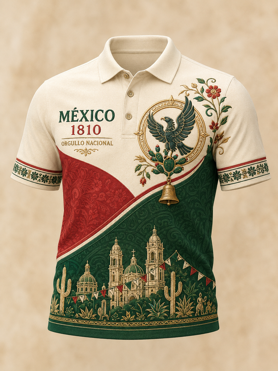Men's Mexican Independence Day Short Sleeve Shirt