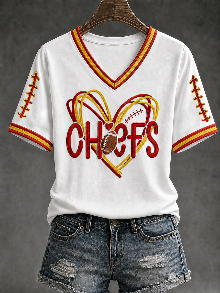 Women's Game Day Football Printed Casual T-Shirt