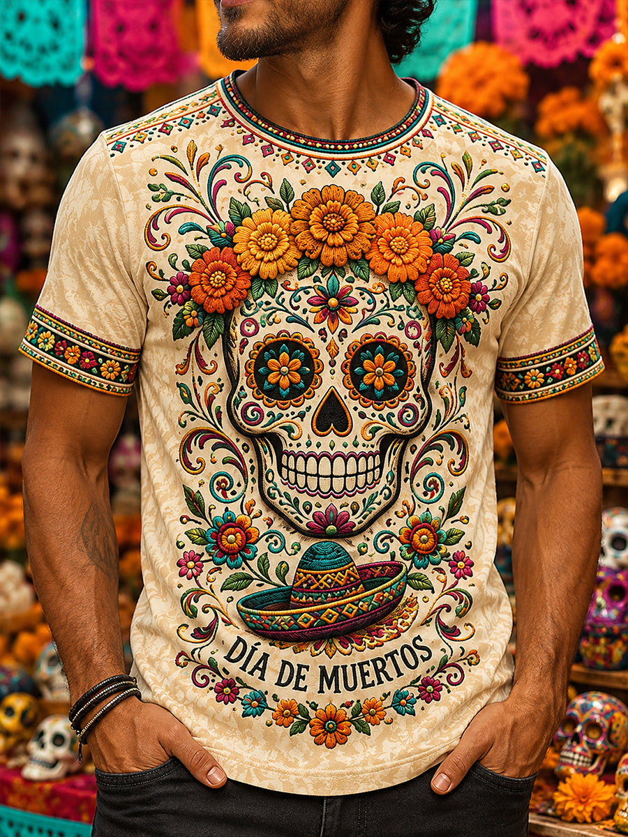 Men's Mexico's Day of the Dead Short Sleeves T-Shirt