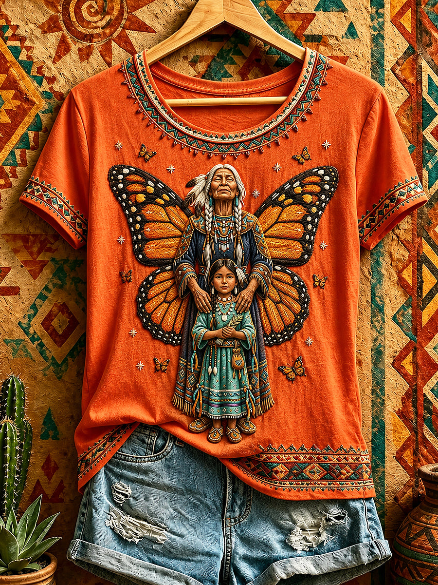 Women's Every Child Matters Printed Vintage Fashion Loose Short Sleeve T-Shirt