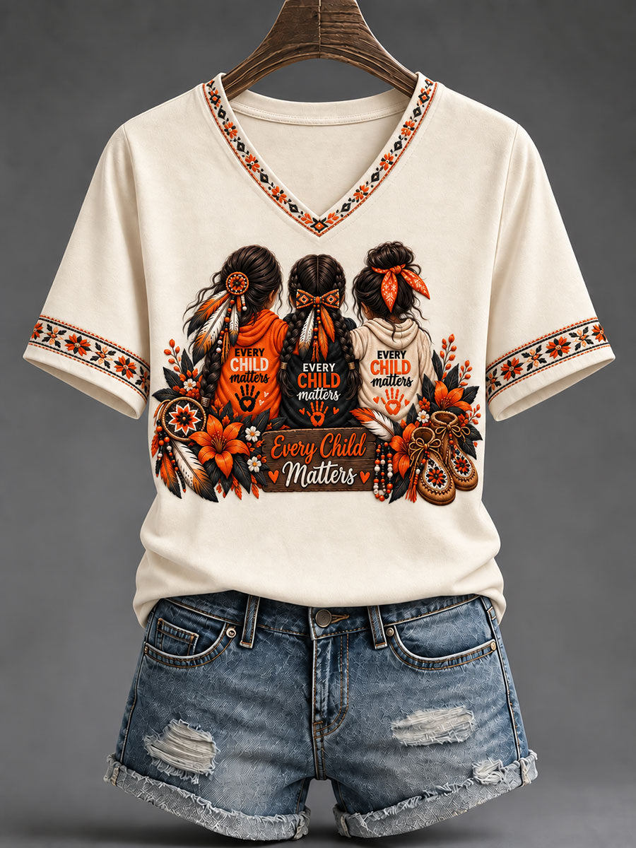 Women's Every Child Matters Printed Casual T-Shirt