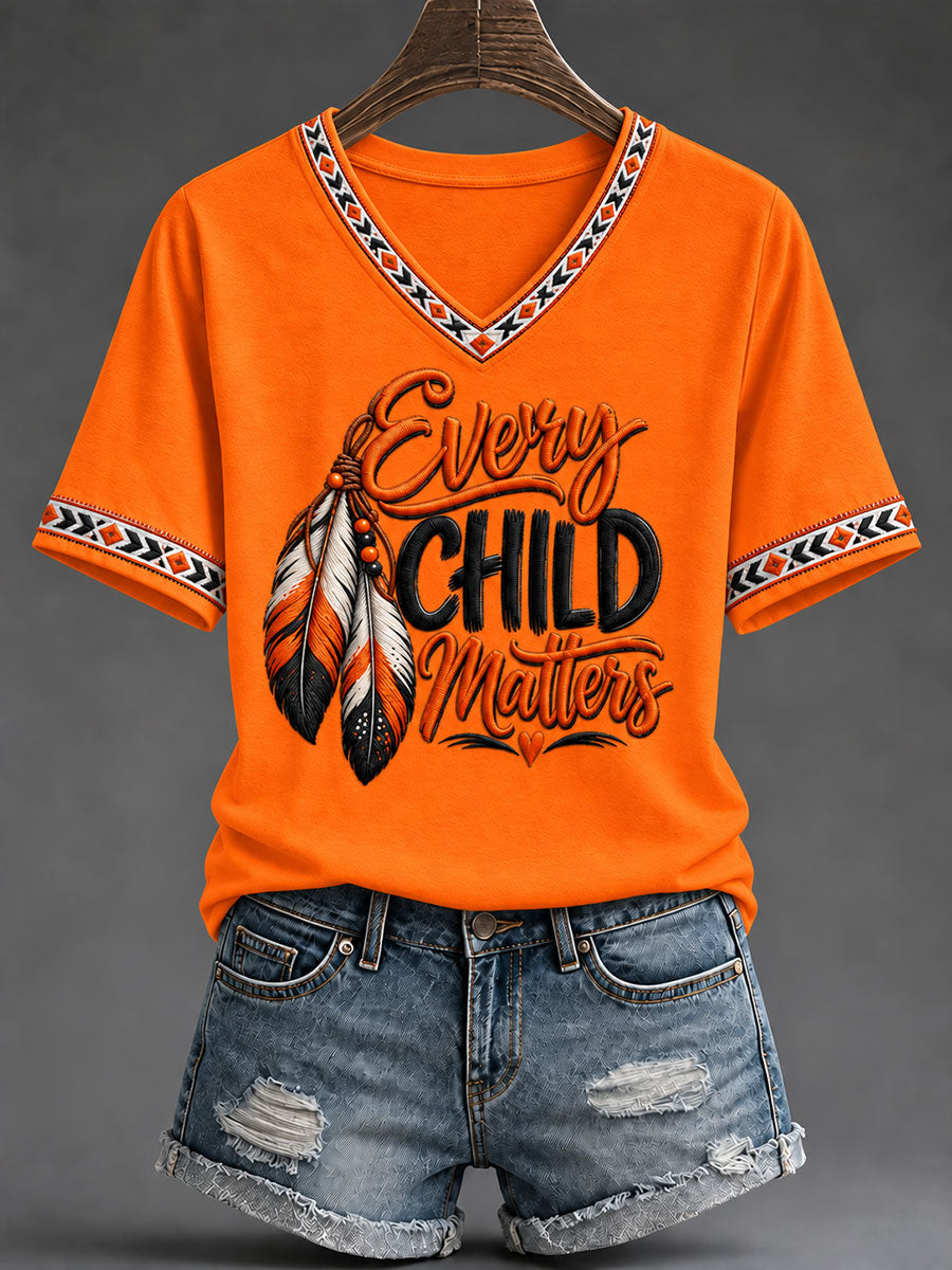 Women's Every Child Matters Printed Casual T-Shirt