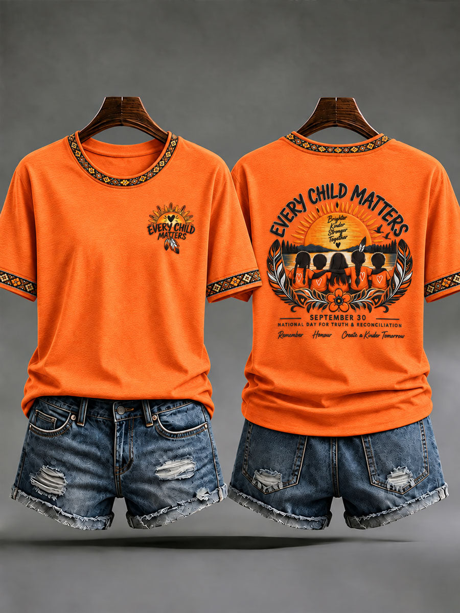 Women's Every Child Matters Printed Casual T-Shirt