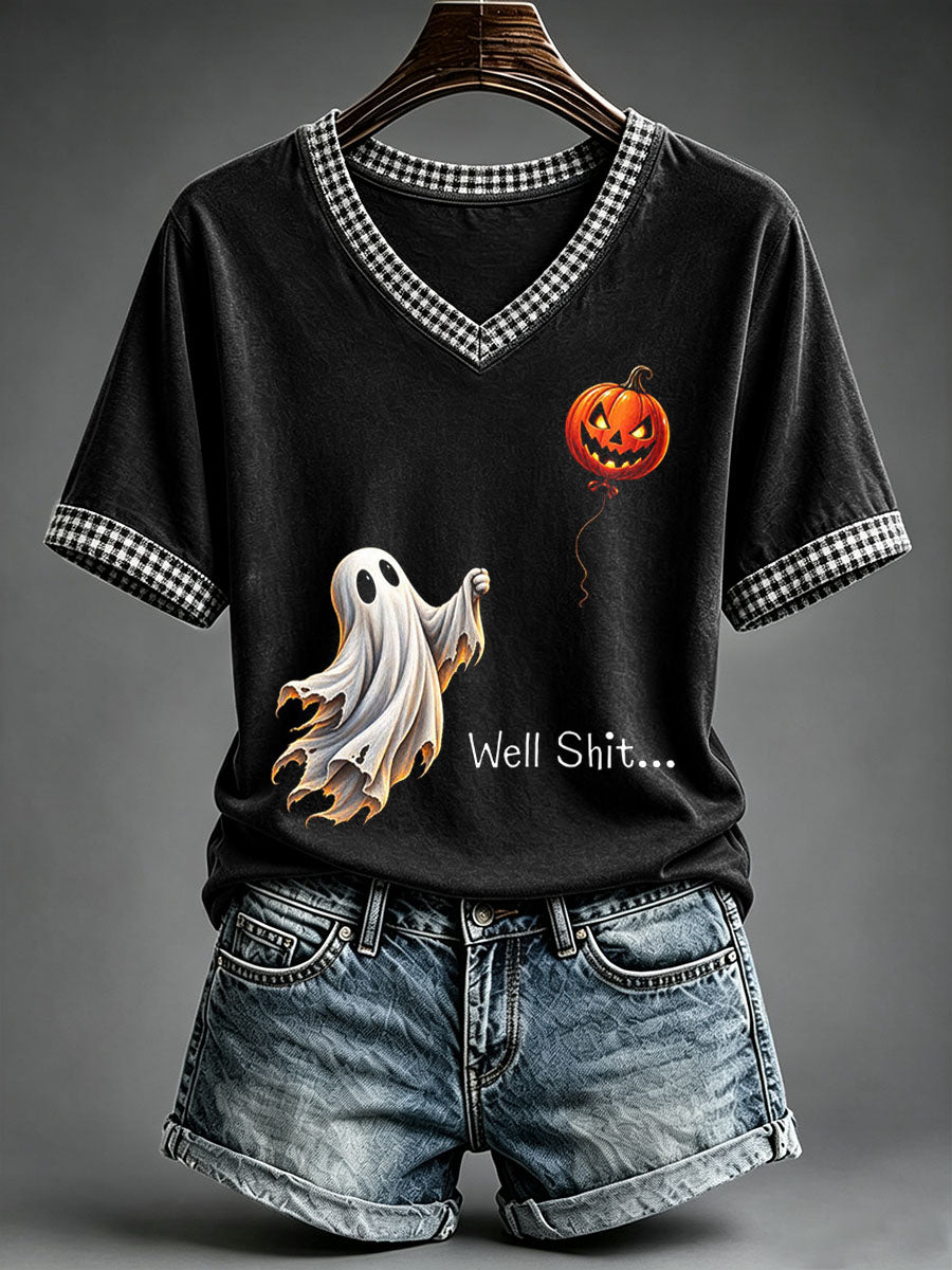Women's Halloween Ghost T-Shirt