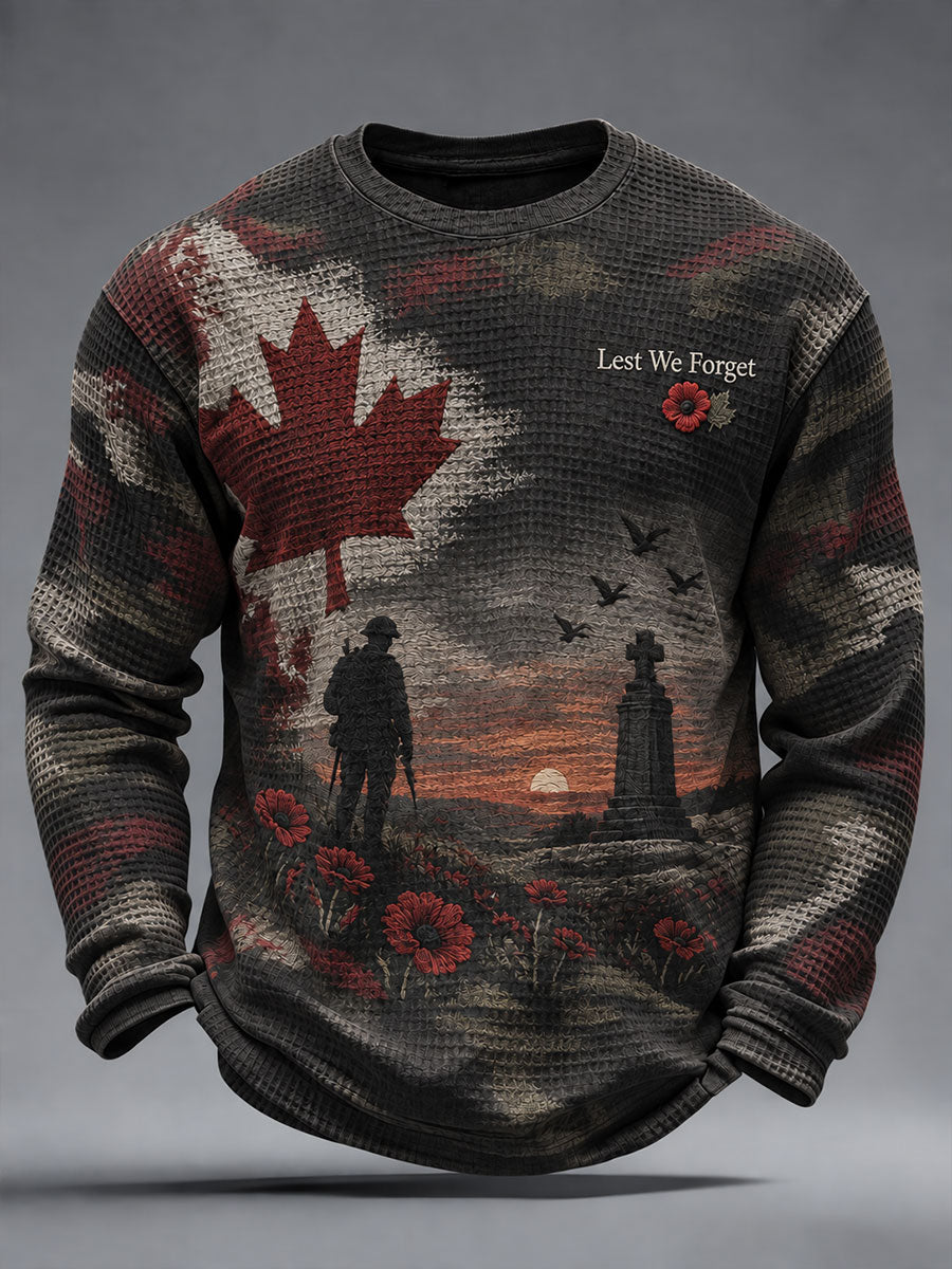Men's Canada Remembrance Day Printed Casual T-Shirt