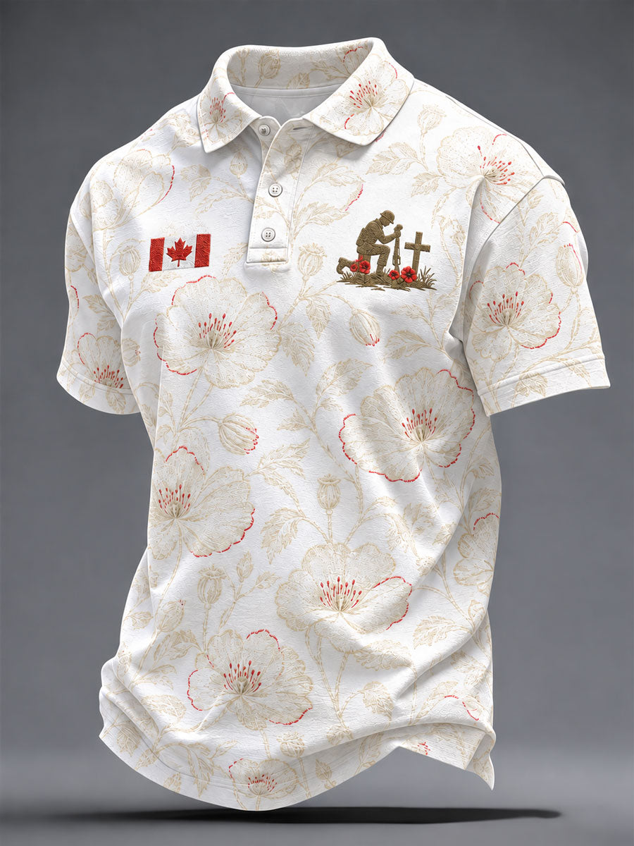 Men's Canada Remembrance Day Print Casual Top
