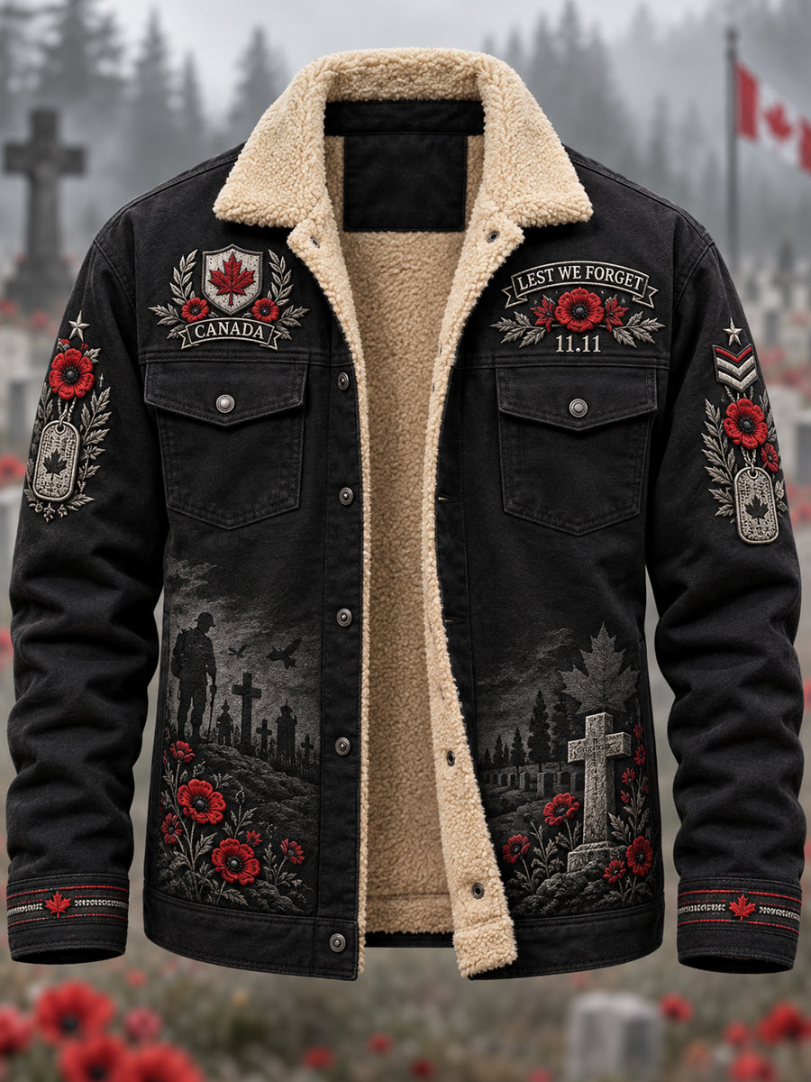 Men's Remembrance Day Art Printed Jacket