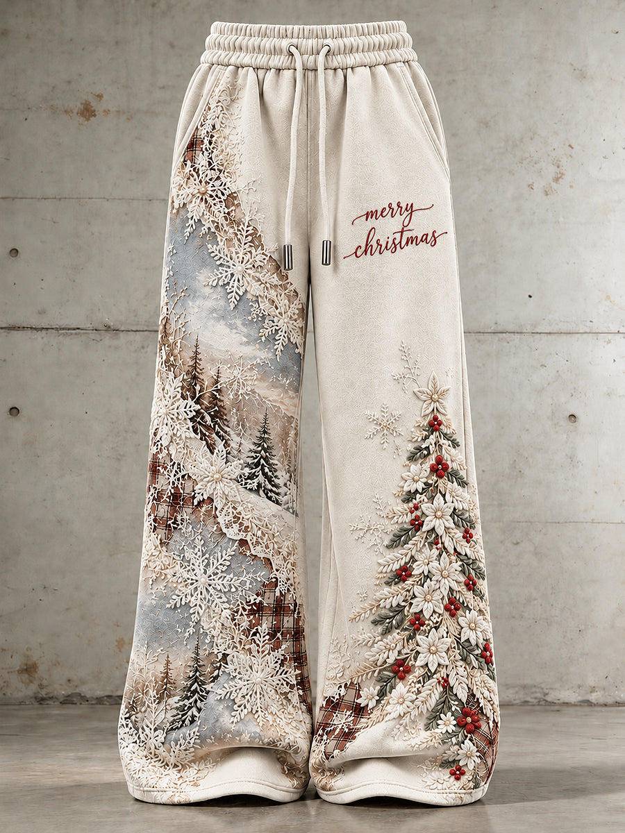 Women's Christmas Art Print Sweatpants