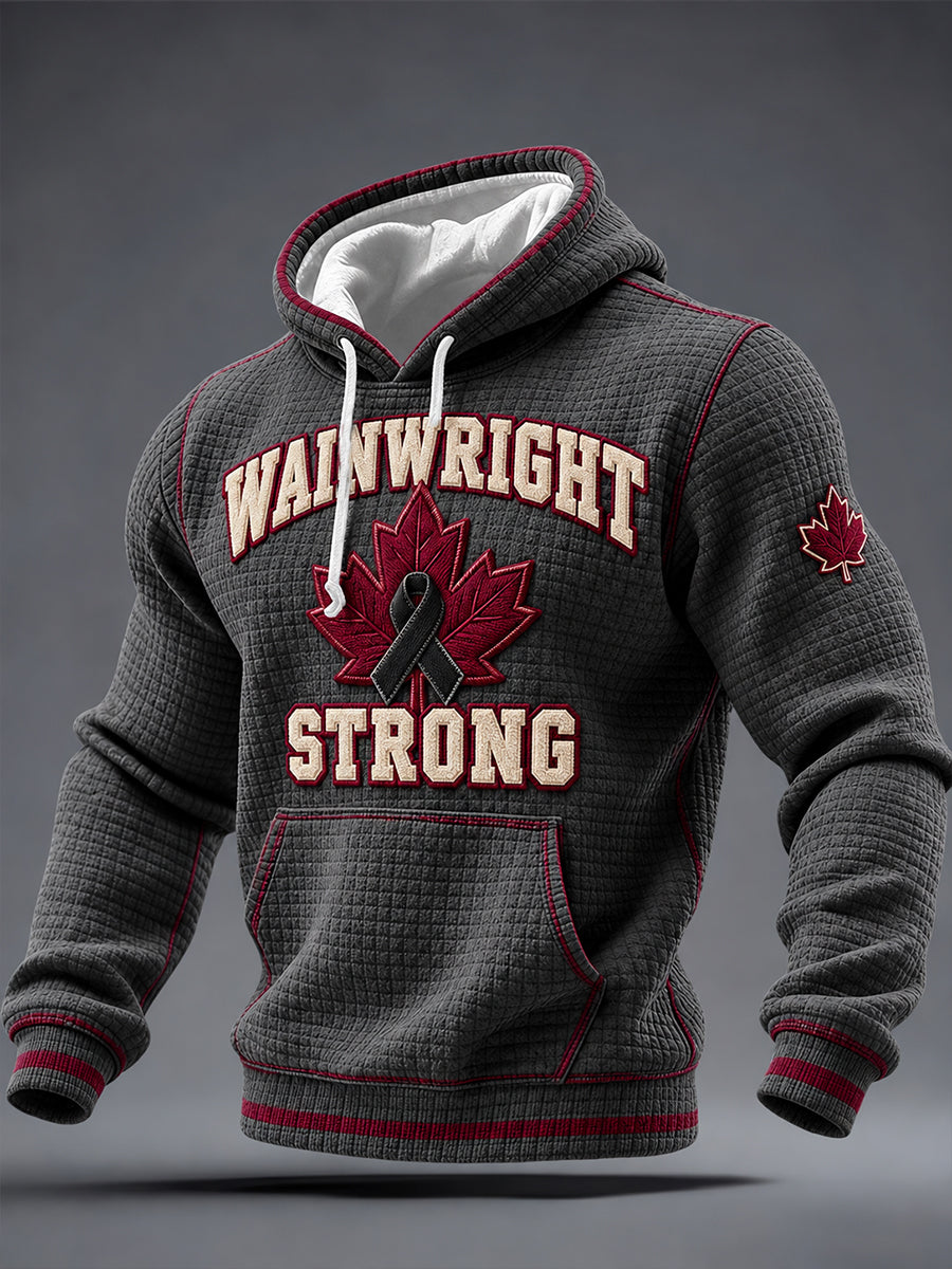 Men's Red For Wainwright Strong Printed Hoodie
