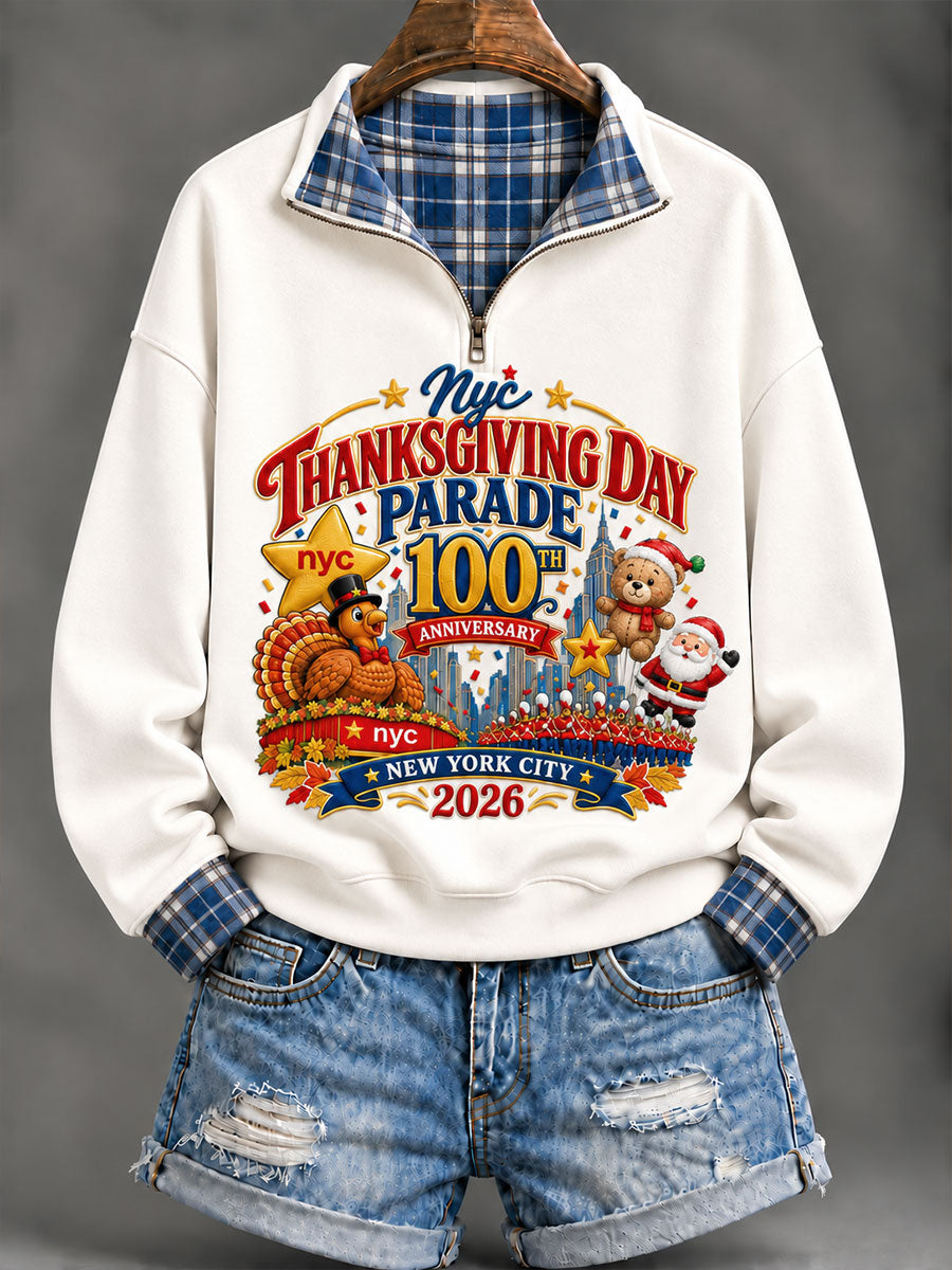 Women’s Thanksgiving Parade Commemorative Print Casual Sweatshirt